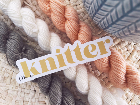 I'm a Knitter Sticker