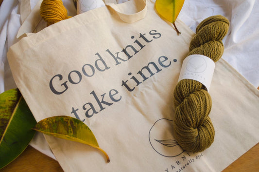 Good Knits Take Time / Bolsa tote bag
