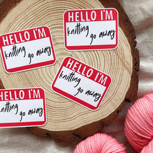 Hello I'm Knitting Sticker