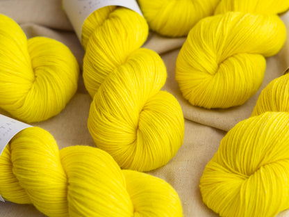 Neon Yellow / Cotton Merino Sock