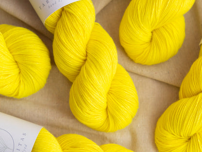 Neon Yellow / Cotton Merino Sock