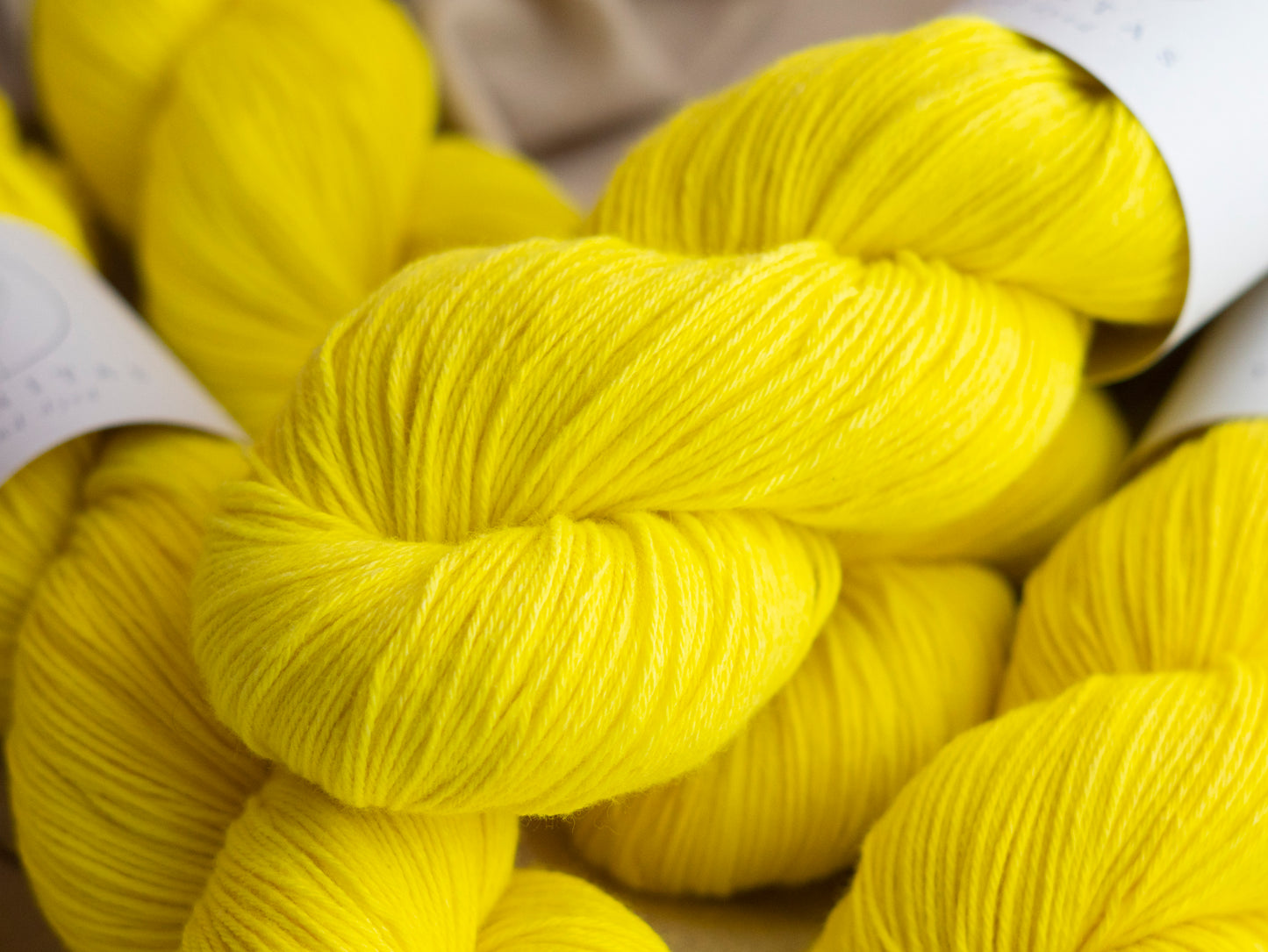 Neon Yellow / Cotton Merino Sock