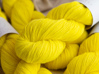 Neon Yellow / Cotton Merino Sock