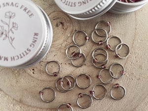 Mauve Ring Stitch Marker Set