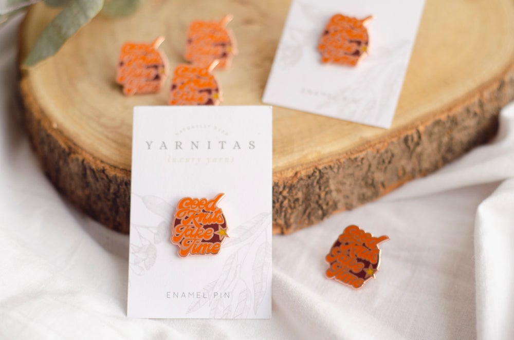 Good Knits Take Time / Nail Polish Pin